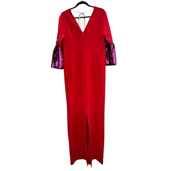 Sachin & Babi Byzas Gown Cerise - Pre-Owned - Picture 4 of 5